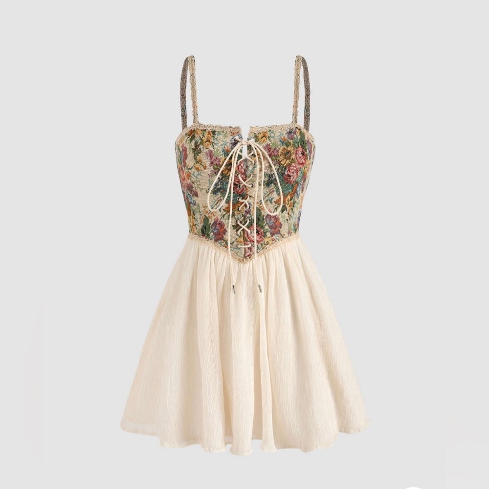 Secret Garden Corset Mini Dress | Cider | L